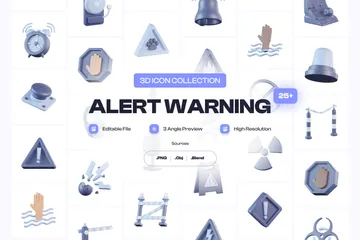 Warning Hazard 3D Icon Pack