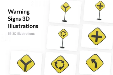 Warnsignale 3D Illustration Pack