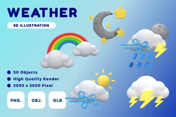 Weather #1 3D Icon Pack