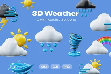 天気 3D Iconパック