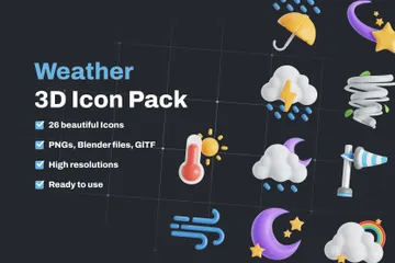 Weather 3D Icon Pack