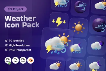 Weather 3D Icon Pack