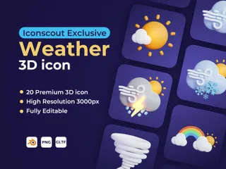 Weather 3D Icon Pack