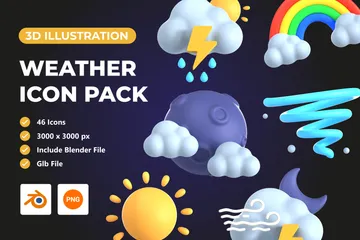 Weather 3D Icon Pack