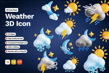 Weather 3D Icon Pack