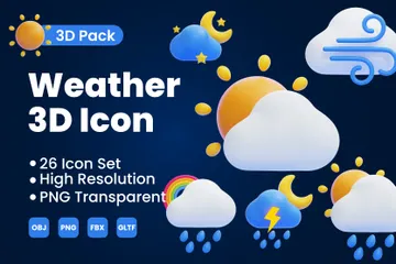 Weather 3D Icon Pack