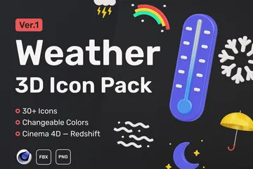 Weather 3D Icon Pack