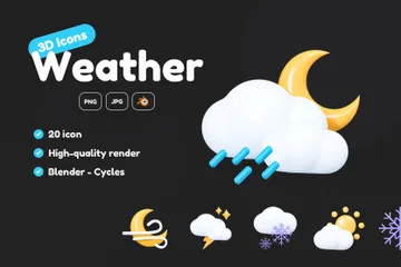 Weather 3D Icon Pack