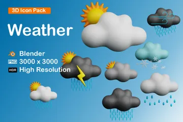 Weather 3D Icon Pack