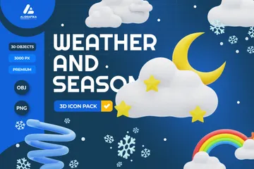 天気と季節 3D Iconパック