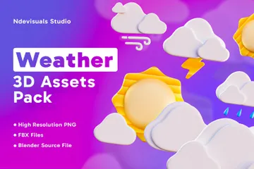 Weather Forecast 3D Icon Pack
