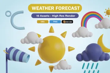 Weather Forecast 3D Icon Pack