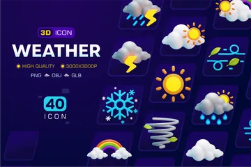 Weather Forecast 3D Icon Pack
