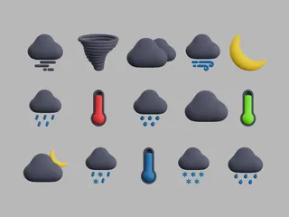 Weather Night 3D Icon Pack