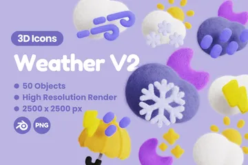 Weather V2 3D Icon Pack