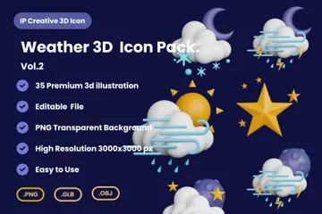 Weather Vol.2 3D Icon Pack