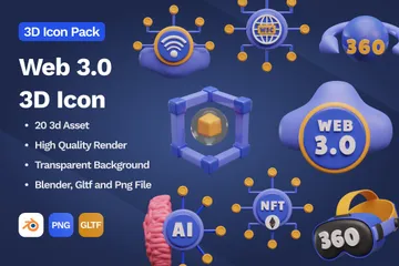 Web 3.0 3D Icon Pack