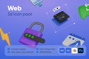 Web 3D Icon Pack