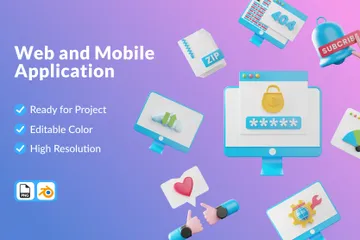 Web And Mobile Application 3D Illustration Pack