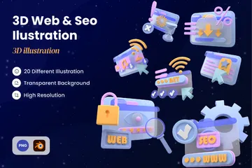 Web And Seo 3D Icon Pack