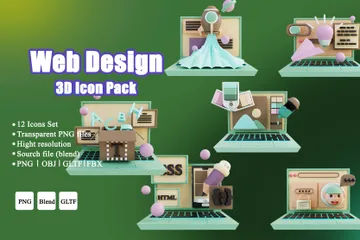 Web-Design 3D Icon Pack