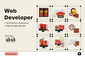 Web Developer 3D Icon Pack