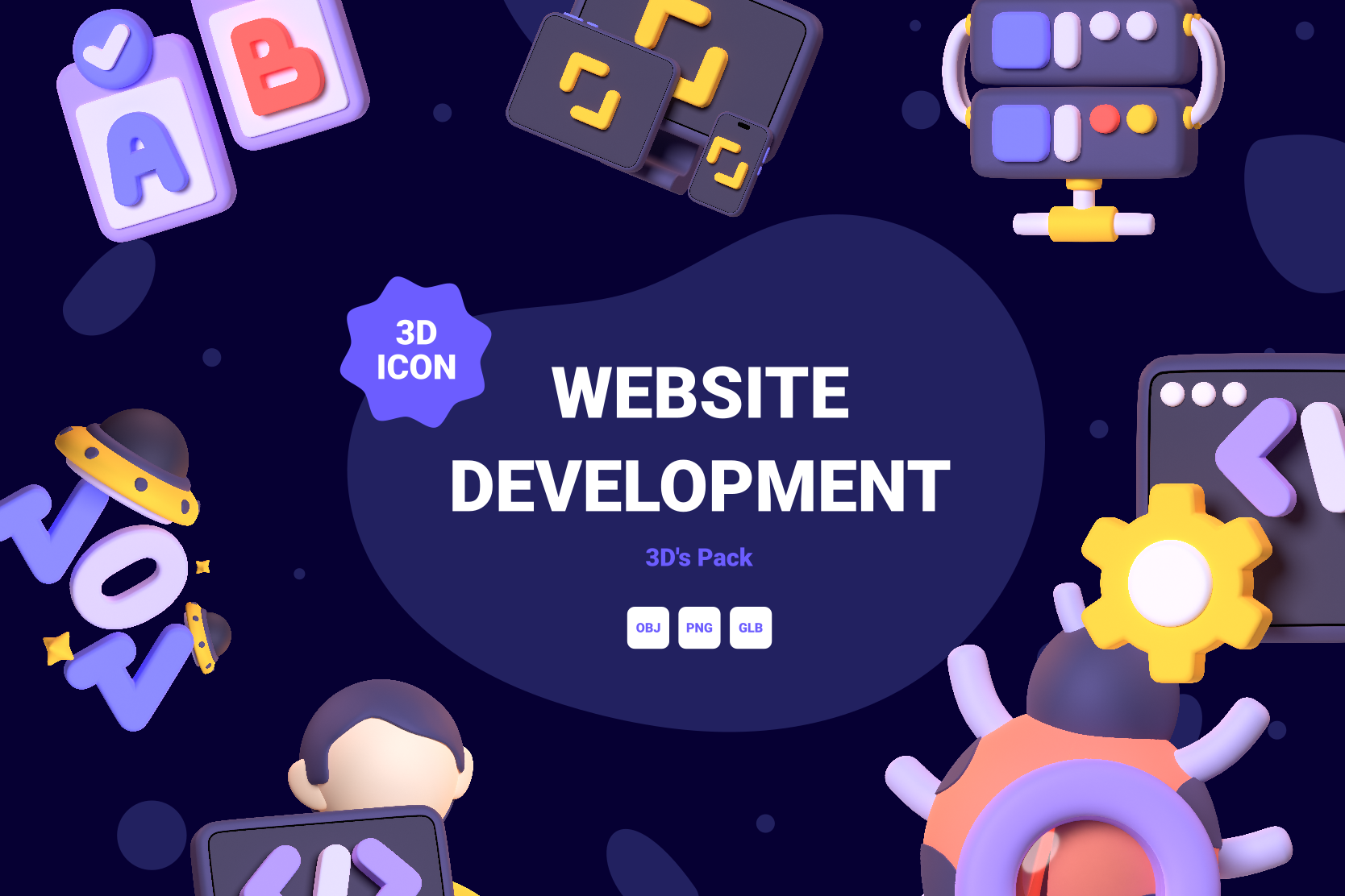 Web Development 3D Icon Pack - 20 Free Download Design & Development 3D ...