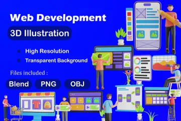 Web Development 3D Illustration Pack