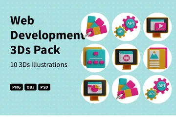 Web Development 3D Icon Pack