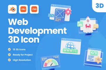 Web Development 3D Icon Pack