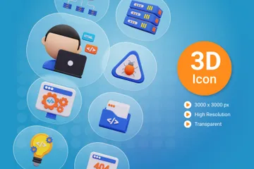 Web Development 3D Icon Pack