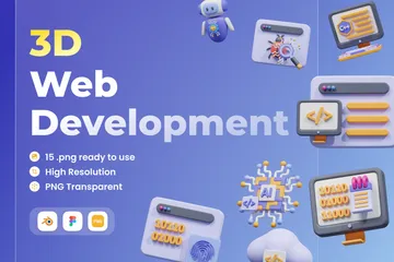 Web Development 3D Icon Pack