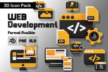 Web Development 3D Icon Pack