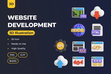 Web Development 3D Icon Pack