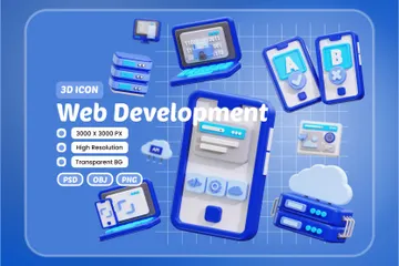 Web Development 3D Icon Pack