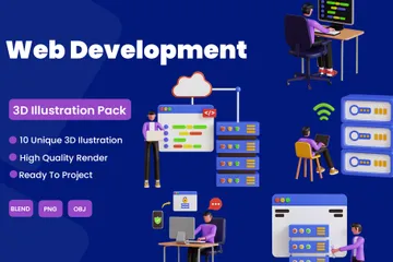 Web Development 3D Illustration Pack