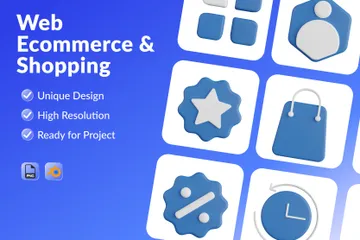 Web E-Commerce & Shopping 3D Illustration Pack