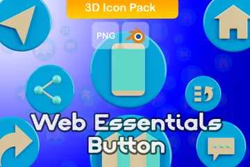 ウェブの基本 3D Iconパック
