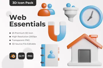 Fundamentos da Web Pacote de Icon 3D
