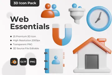 Web-Grundlagen 3D Icon Pack