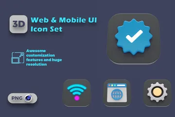 Web & Mobile UI 3D Illustration Pack