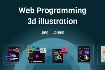 Web Programming 3D Icon Pack
