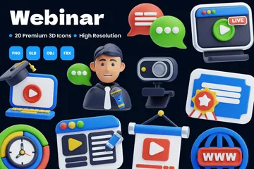 Webinar 3D Icon Pack