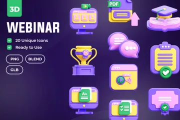 Webinar 3D Icon Pack