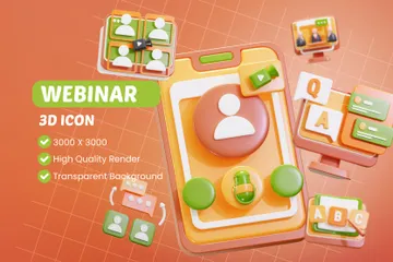 Webinário Pacote de Icon 3D