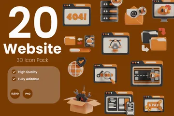 Webseite 3D Icon Pack