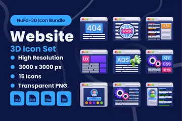 웹사이트 3D Icon 팩