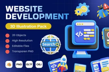 웹사이트 개발 3D Icon 팩