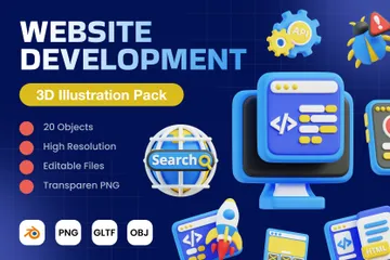 Website Development 3D Icon Pack