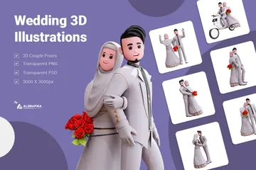 Wedding 3D Illustration Pack